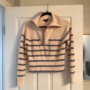 Size small, striped crop JCrew sweater. Never worn.